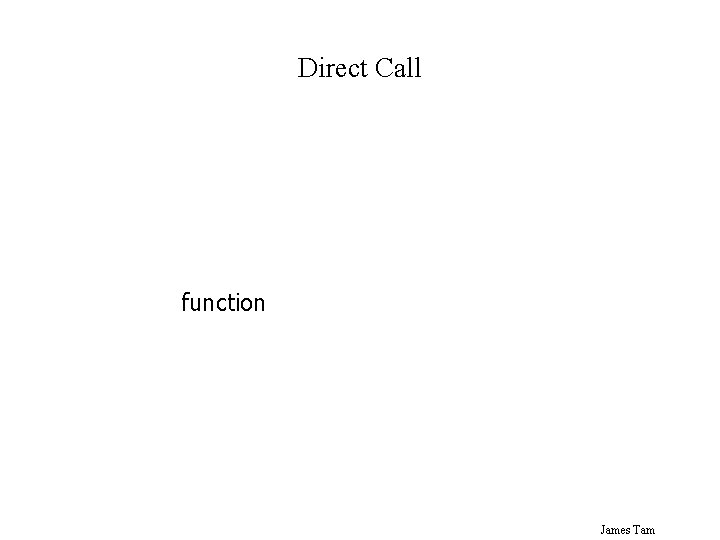 Direct Call function James Tam 