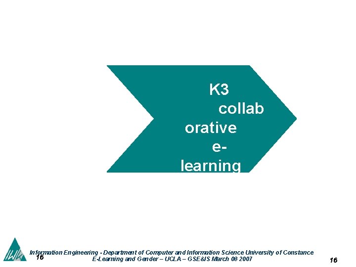 K 3 collab orative elearning parad igm Information Engineering - Department of Computer and