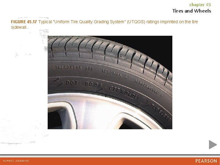 chapter 45 Tires and Wheels FIGURE 45. 17 Typical “Uniform Tire Quality Grading System”