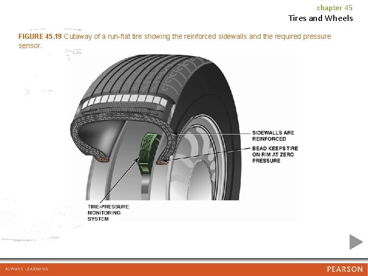 chapter 45 Tires and Wheels FIGURE 45. 19 Cutaway of a run-flat tire showing