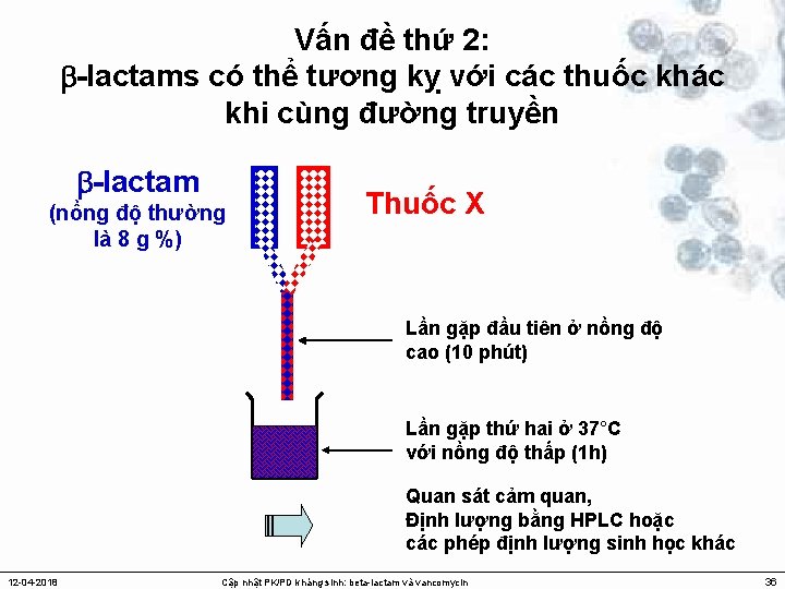 Vấn đề thứ 2: -lactams có thể tương kỵ với các thuốc khác khi