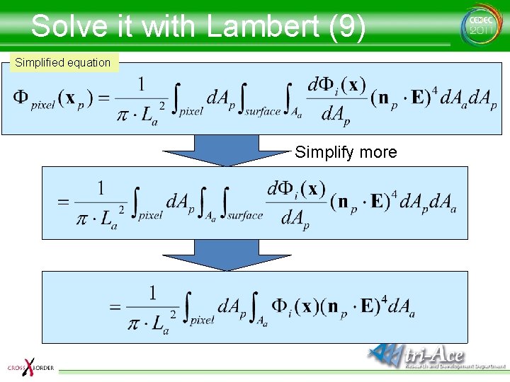 Solve it with Lambert (9) Simplified equation Simplify more 
