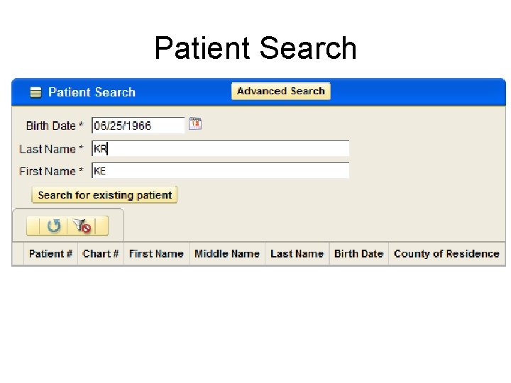 Patient Search 