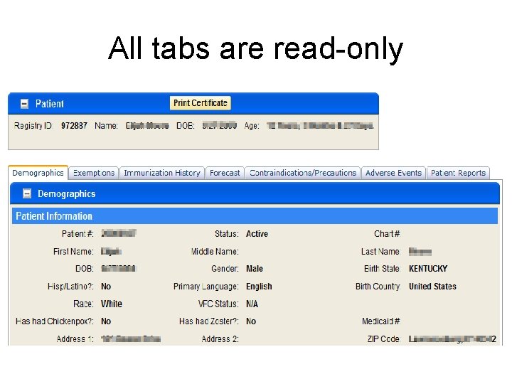 All tabs are read-only 