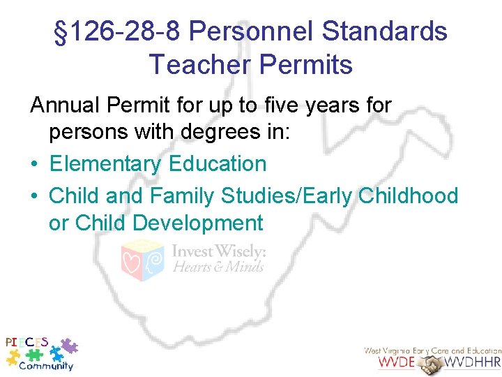 § 126 -28 -8 Personnel Standards Teacher Permits Annual Permit for up to five