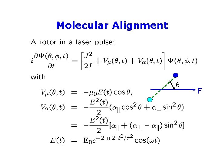 Molecular Alignment q F 