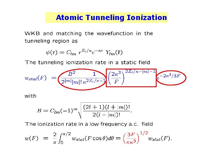 Atomic Tunneling Ionization 