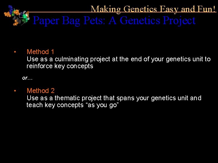 Making Genetics Easy and Fun! Paper Bag Pets: A Genetics Project • Method 1