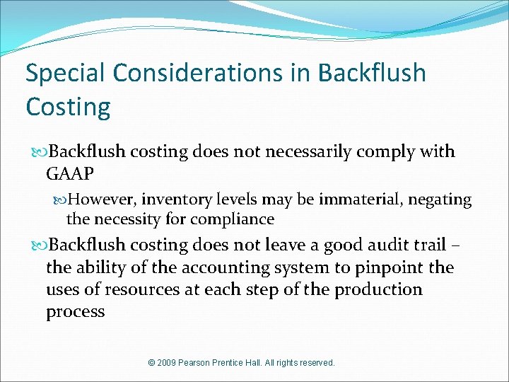 CHAPTER 20 Inventory Management JustinTime and Simplified Costing