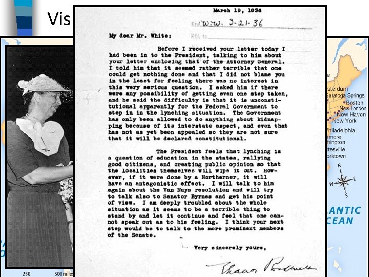Visits made by Eleanor Roosevelt 