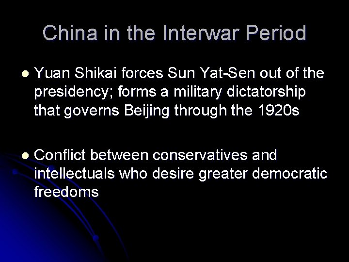 China in the Interwar Period l Yuan Shikai forces Sun Yat-Sen out of the