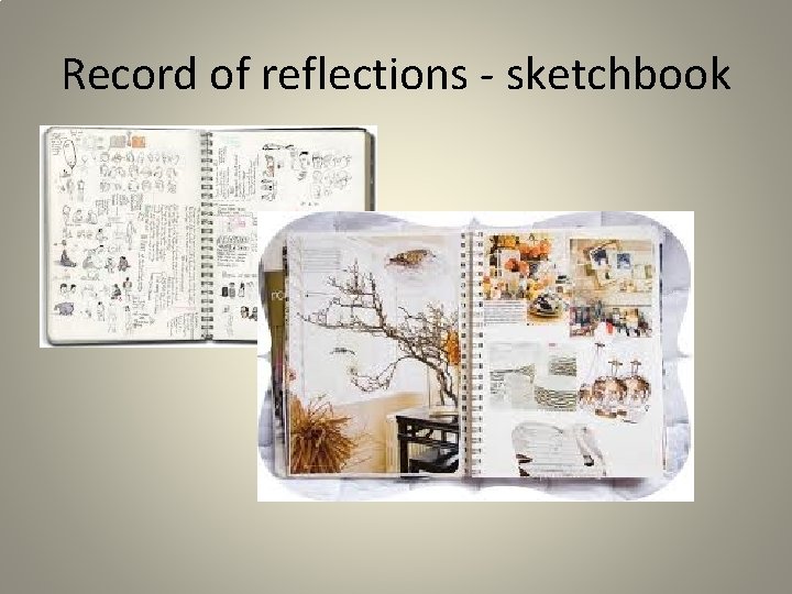 Record of reflections - sketchbook 