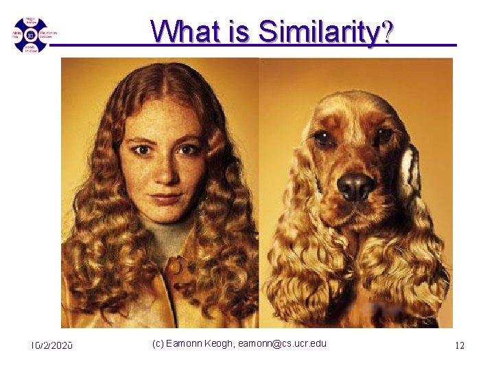 What is Similarity? 7/10/07 - SEDE'07 10/2/2020 (c) Eamonn Keogh, eamonn@cs. ucr. edu 12 What is Similarity? 7/10/07 - SEDE'07 10/2/2020 (c) Eamonn Keogh, eamonn@cs. ucr. edu 12