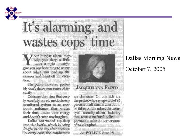 Dallas Morning News October 7, 2005 7/10/07 - SEDE'07 Dallas Morning News October 7, 2005 7/10/07 - SEDE'07