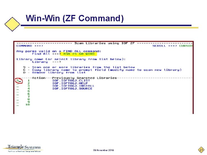 Win-Win (ZF Command) 06 November 2018 21 