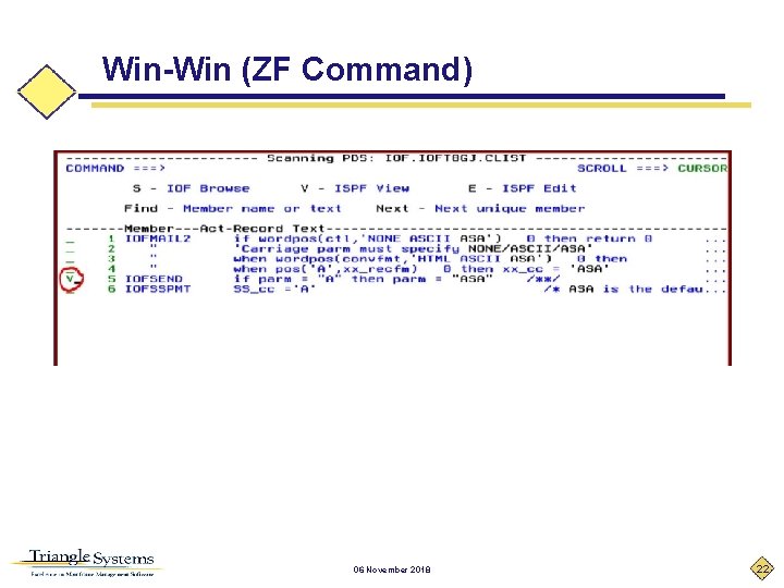 Win-Win (ZF Command) 06 November 2018 22 