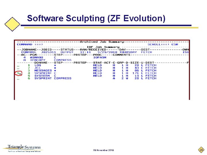 Software Sculpting (ZF Evolution) 06 November 2018 26 