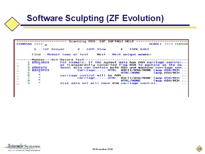 Software Sculpting (ZF Evolution) 06 November 2018 29 