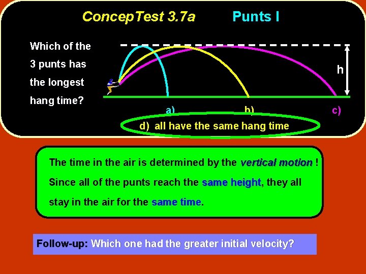 Concep. Test 3. 7 a Punts I Which of the 3 punts has h