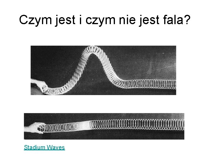 Czym jest i czym nie jest fala? Stadium Waves 