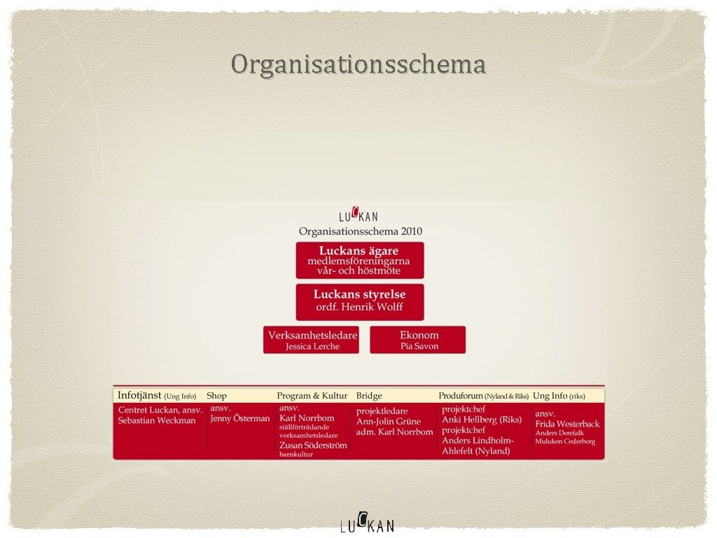 Organisationsschema 
