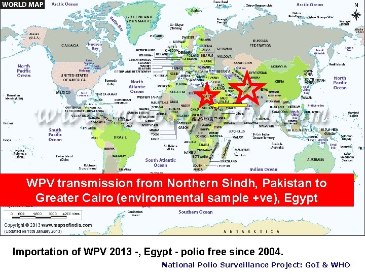 WPV transmission from Northern Sindh, Pakistan to Greater Cairo (environmental sample +ve), Egypt Importation