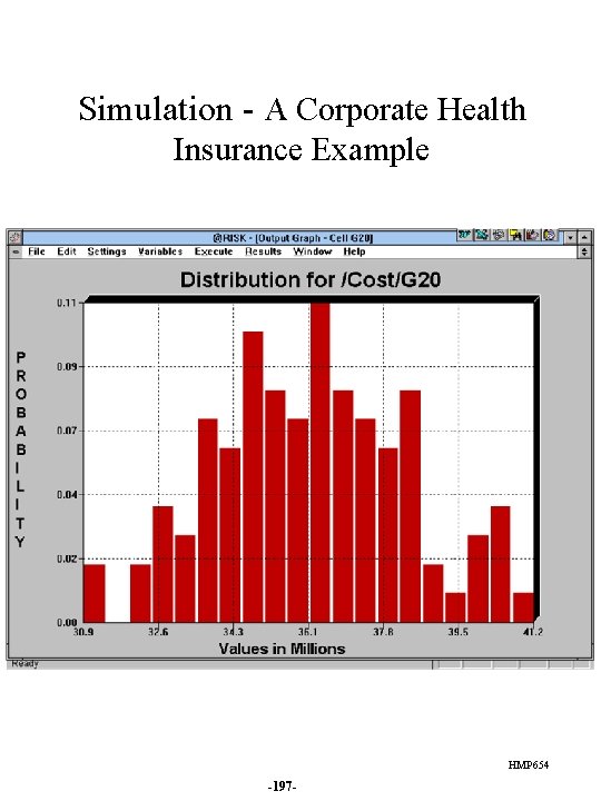 Simulation - A Corporate Health Insurance Example HMP 654 -197 - 