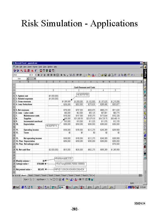 Risk Simulation - Applications HMP 654 -202 - 