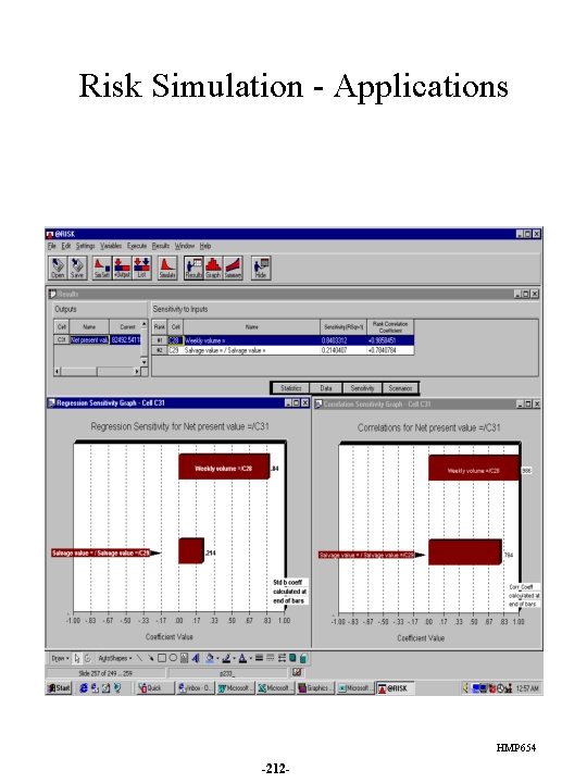 Risk Simulation - Applications HMP 654 -212 - 