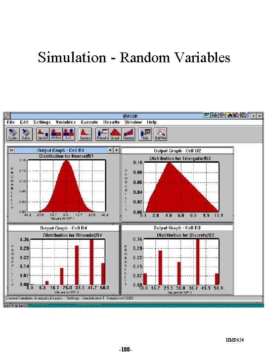 Simulation - Random Variables HMP 654 -188 - 