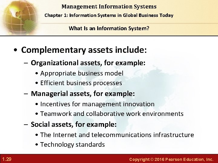 Management Information Systems Chapter 1: Information Systems in Global Business Today What Is an