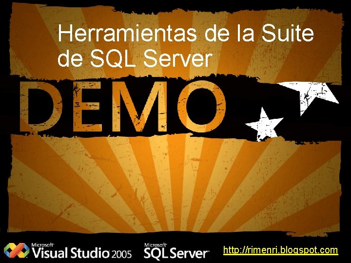 Herramientas de la Suite de SQL Server http: //rimenri. blogspot. com 