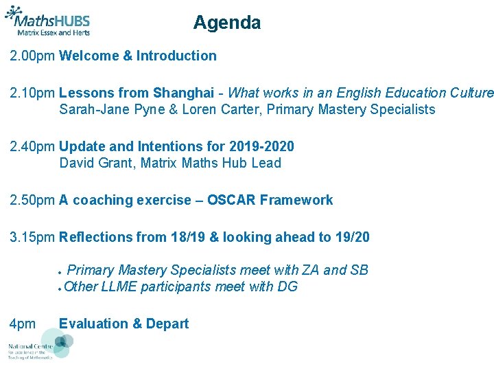 Agenda 2. 00 pm Welcome & Introduction 2. 10 pm Lessons from Shanghai -