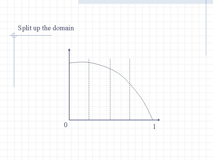 Split up the domain 0 1 