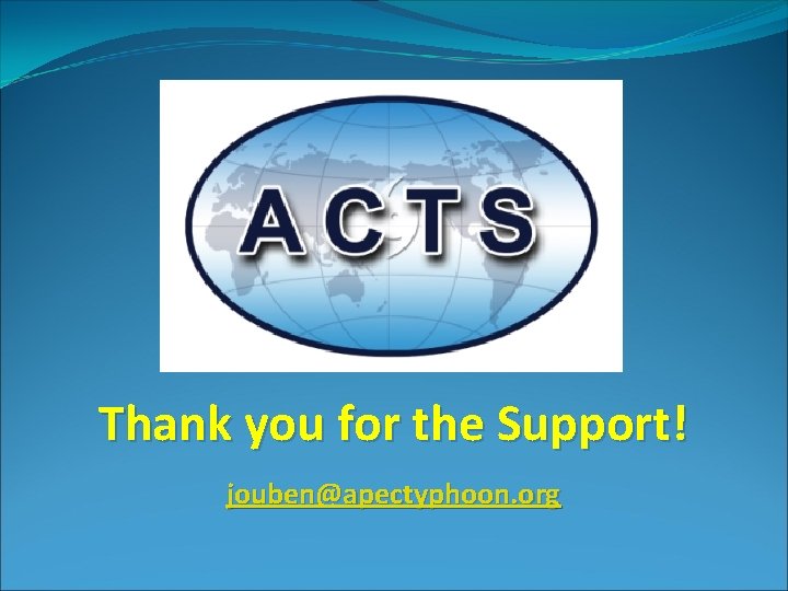 Thank you for the Support! jouben@apectyphoon. org 