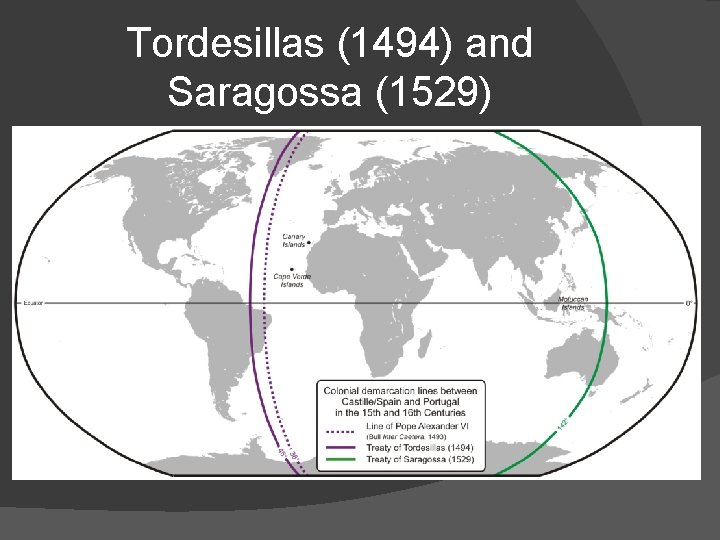 Tordesillas (1494) and Saragossa (1529) 