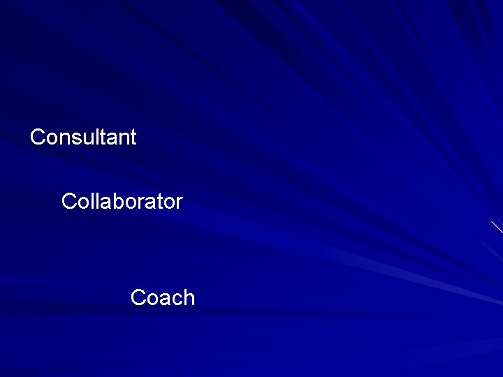 Consultant Collaborator Coach Consultant Collaborator Coach