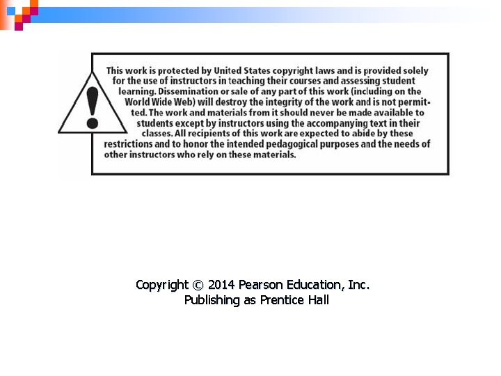 Copyright © 2014 Pearson Education, Inc. Publishing as Prentice Hall 