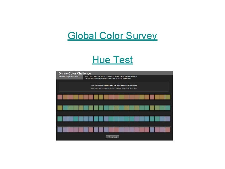 Global Color Survey Hue Test 