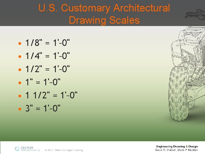 U. S. Customary Architectural Drawing Scales • • • 1/8" = 1'– 0" 1/4"