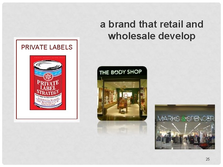 a brand that retail and wholesale develop PRIVATE LABELS 25 