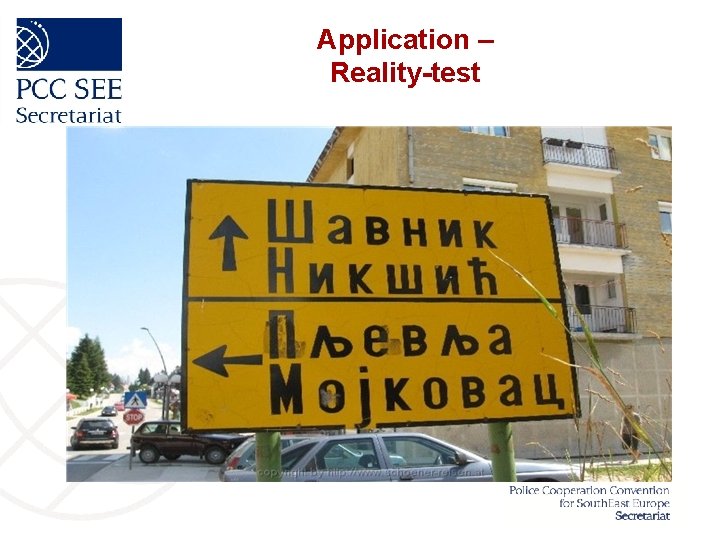 Application – Reality-test 