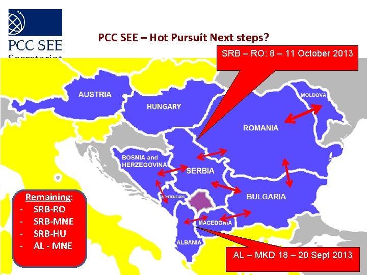 PCC SEE – Hot Pursuit Next steps? SRB – RO: 8 – 11 October PCC SEE – Hot Pursuit Next steps? SRB – RO: 8 – 11 October