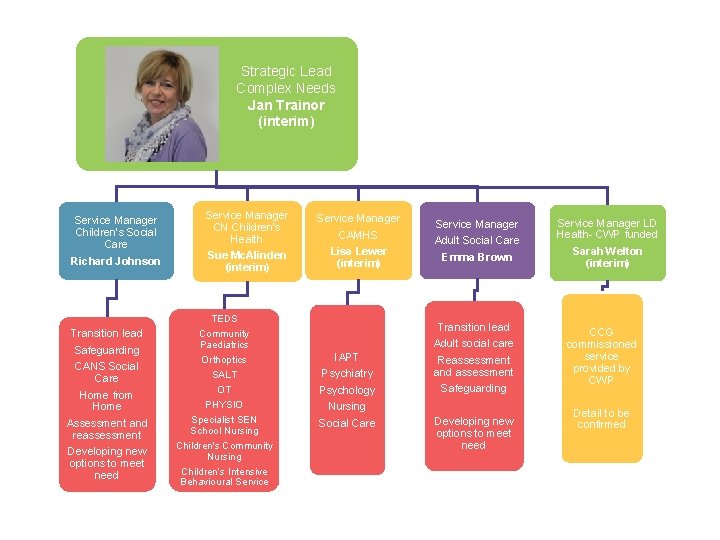 Strategic Lead Complex Needs Jan Trainor (interim) Service Manager Children's Social Care Richard Johnson