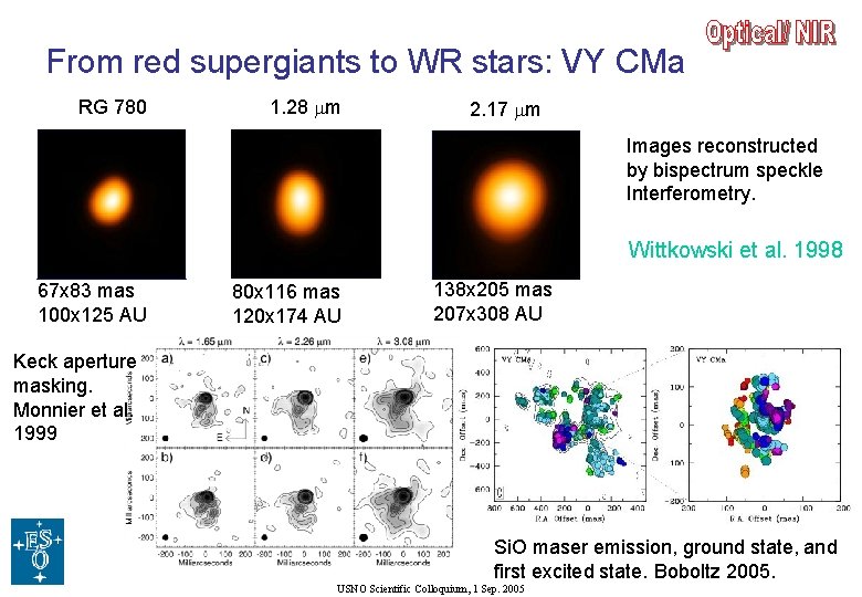 From red supergiants to WR stars: VY CMa RG 780 1. 28 mm 2.