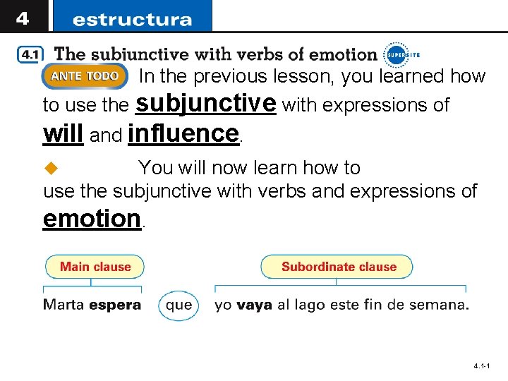 In the previous lesson, you learned how to use the subjunctive with expressions of