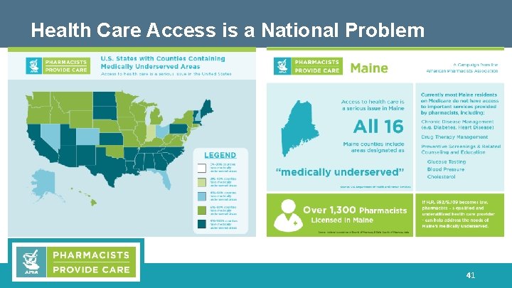 Health Care Access is a National Problem 41 