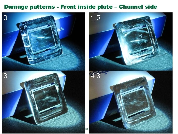 Damage patterns - Front inside plate – Channel side 0 1. 5 3 4.