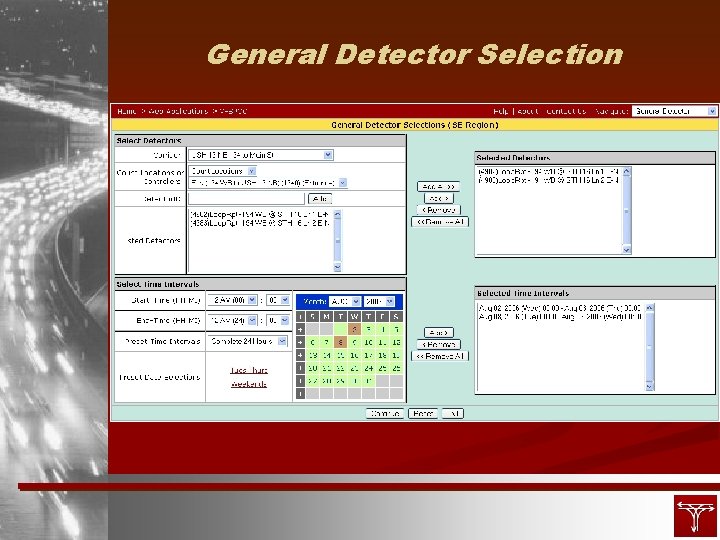 General Detector Selection 