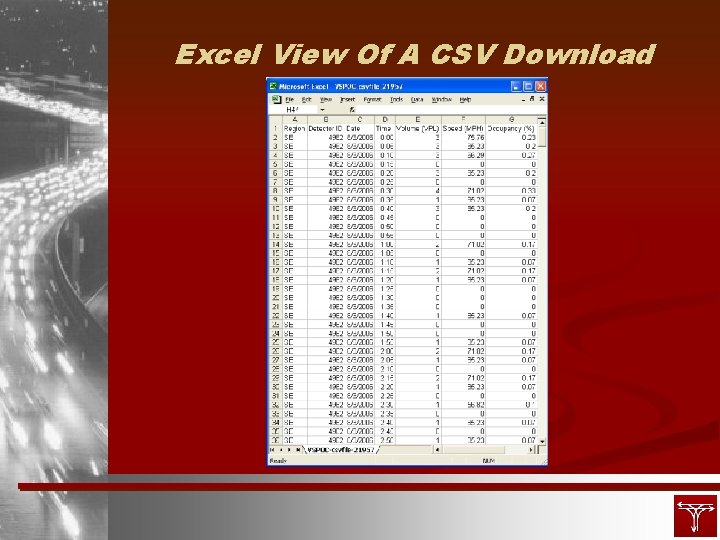 Excel View Of A CSV Download 
